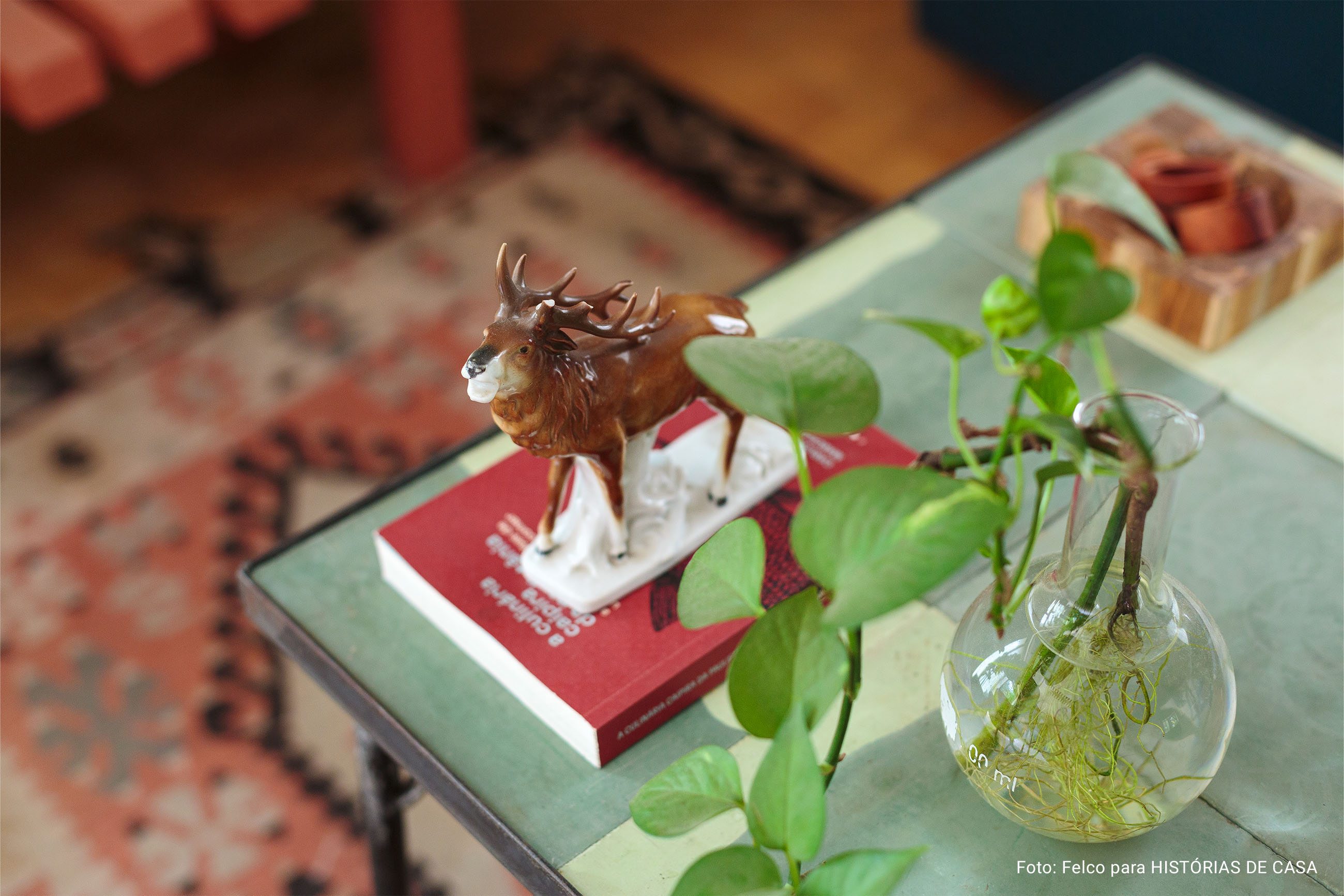 Decoração com muitos garimpos e DIY em casa dos anos 60 com jardim.